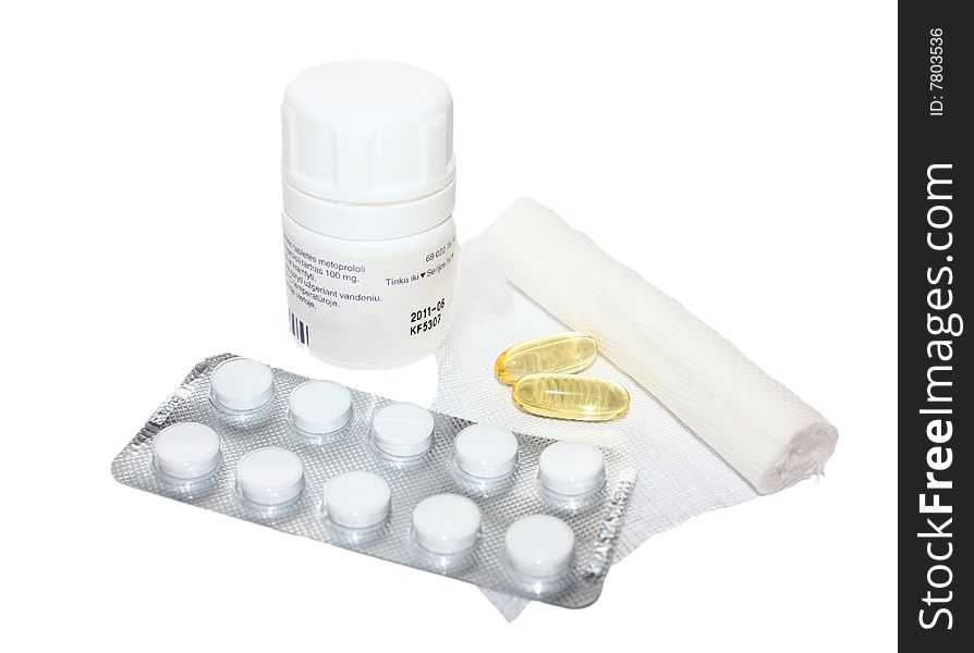 Isolated tablets on the white background. Isolated tablets on the white background