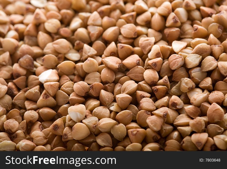 Colorful macro shot of buckwheat