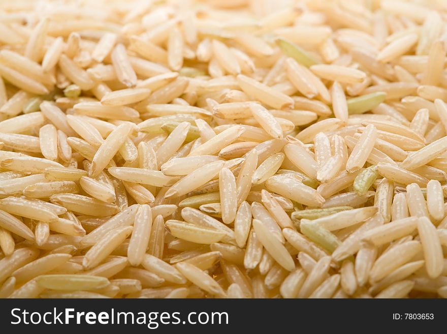Colorful macro shot of rice
