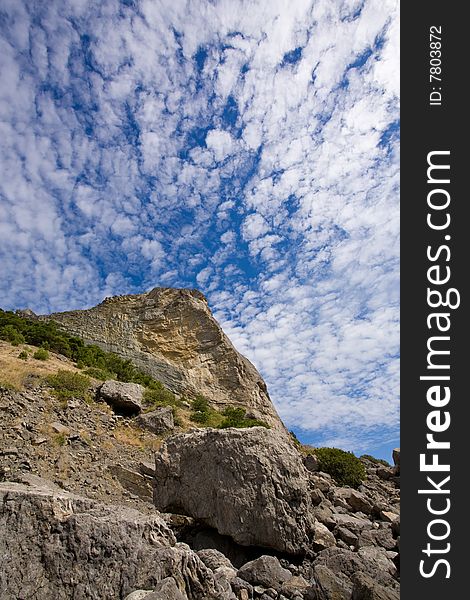 Beautiful landscape with the clouds