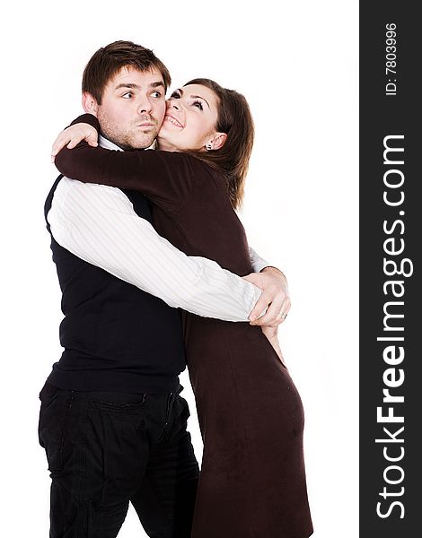 Stock photo: an image of a man and a woman embracing. Stock photo: an image of a man and a woman embracing