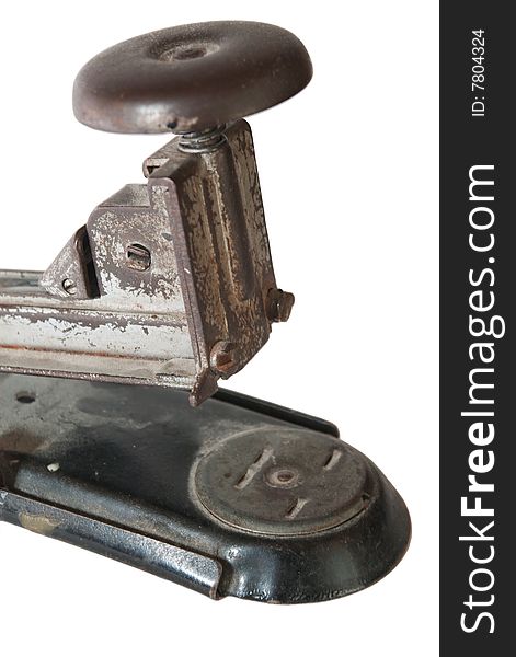 Old stapler close-up