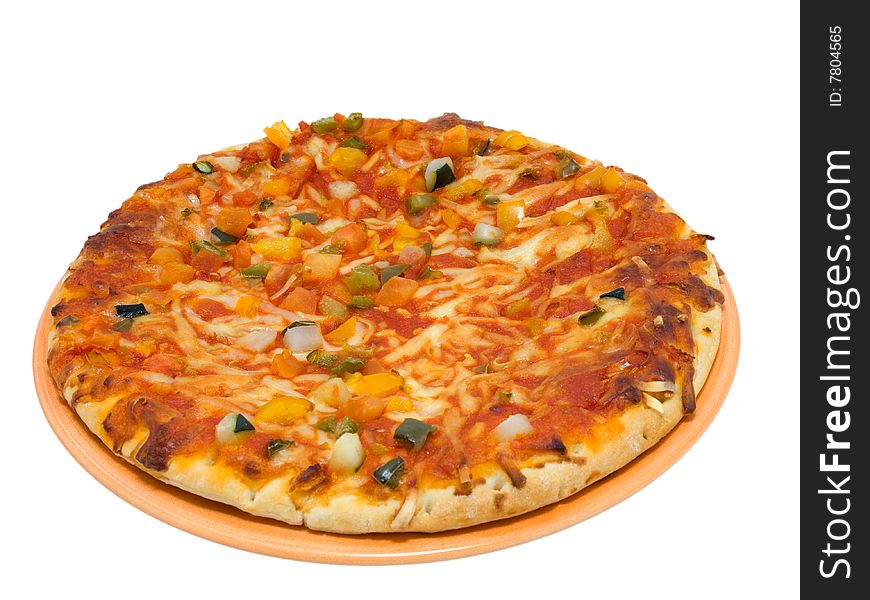 Pizza isolated on white background. Pizza isolated on white background