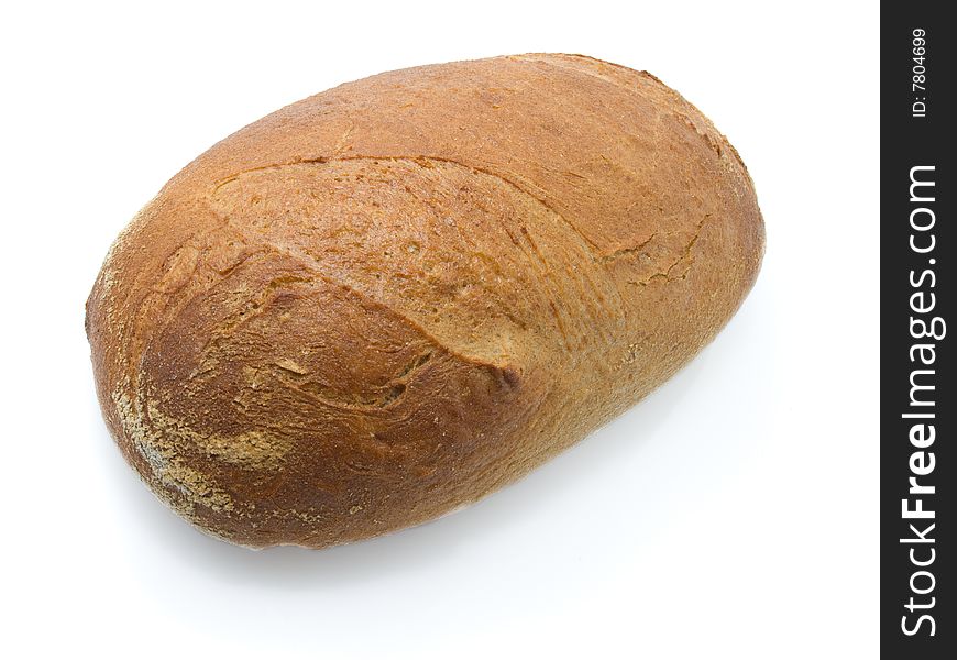 Fresh bread on white background.