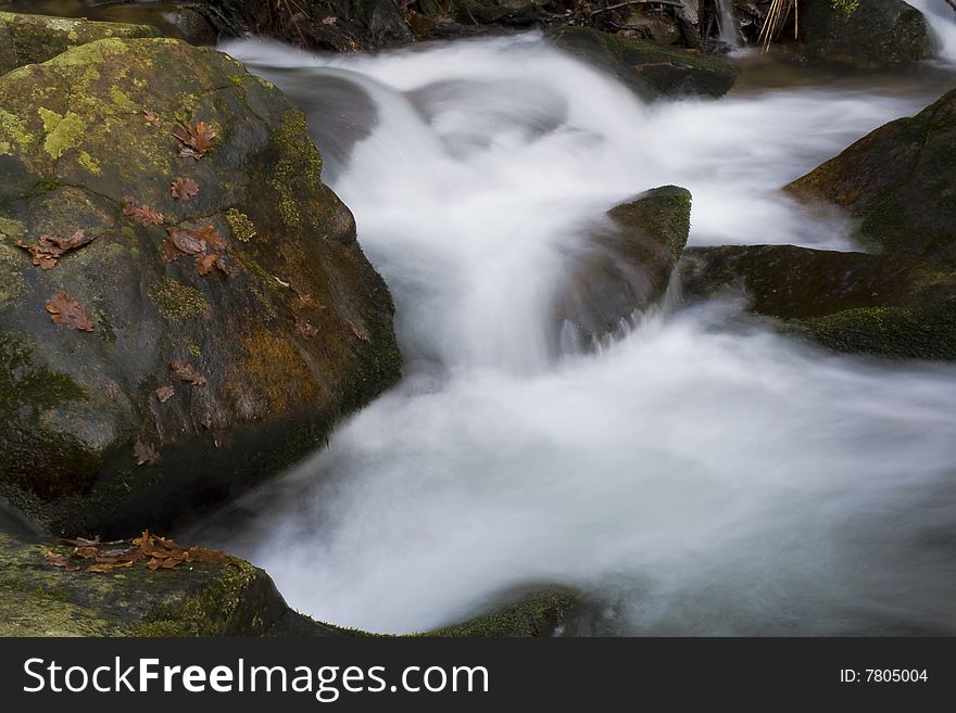 Flowing river in North of Portugal. Flowing river in North of Portugal