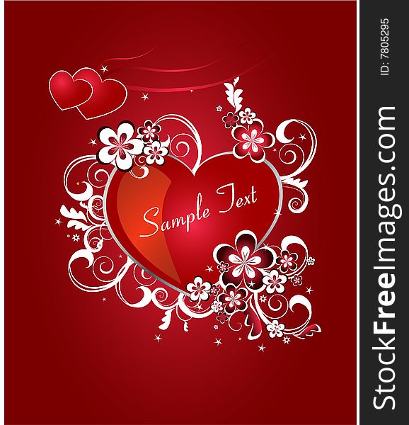 background with heart for valentine day