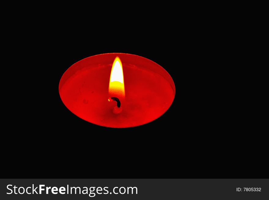 Bright Flame of a Red Candle