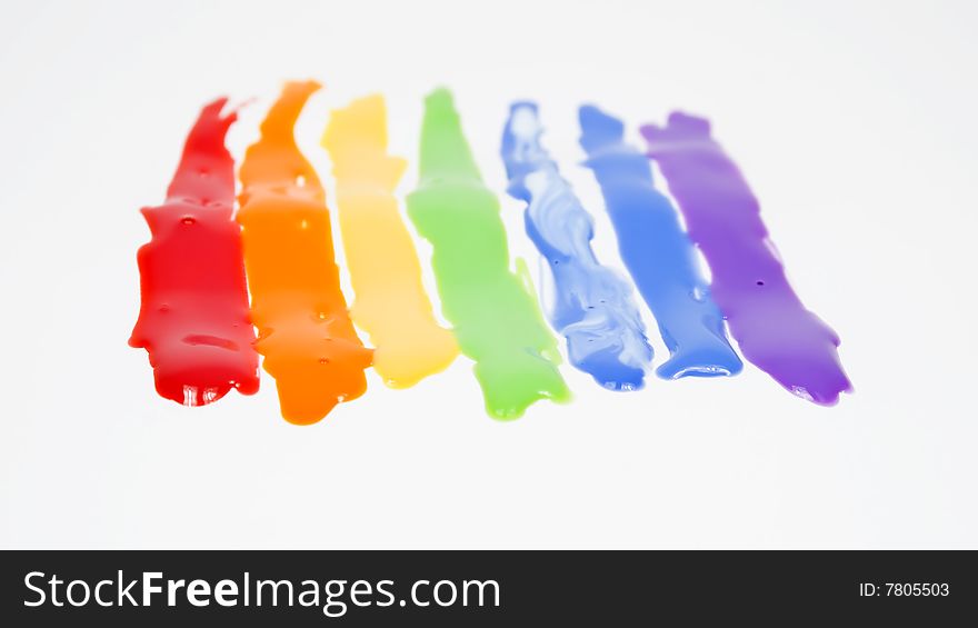 Set of colored blot on white paper. Set of colored blot on white paper