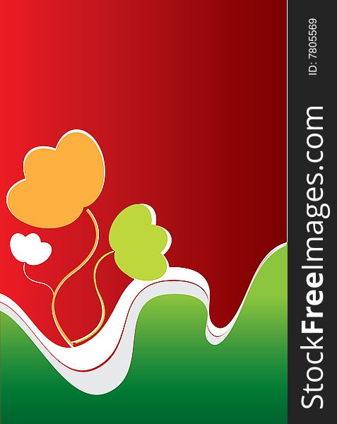 Vector illustraion of abstract floral background