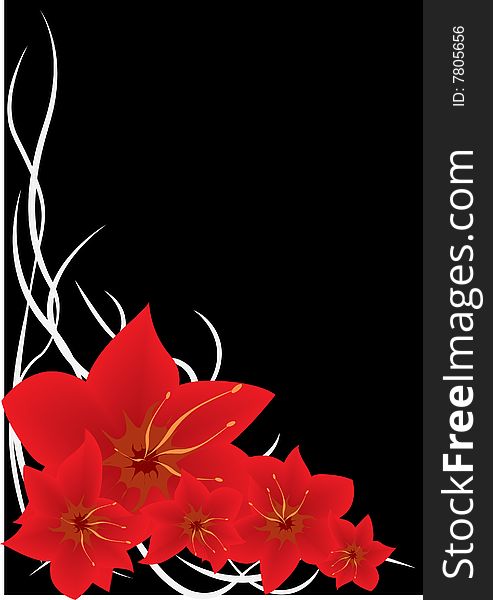 Vector illustraion of abstract floral background