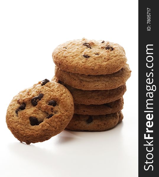 Bunch of cookies on a white background, Shallow depth of field. Bunch of cookies on a white background, Shallow depth of field.