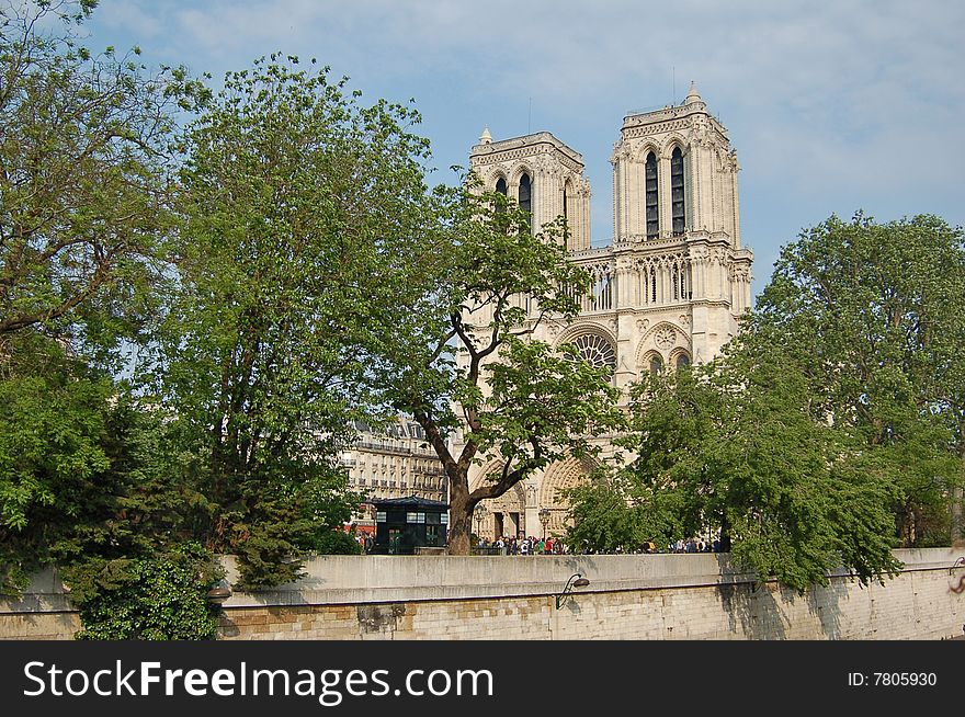 View of cathedral Notre-Dame de Paris