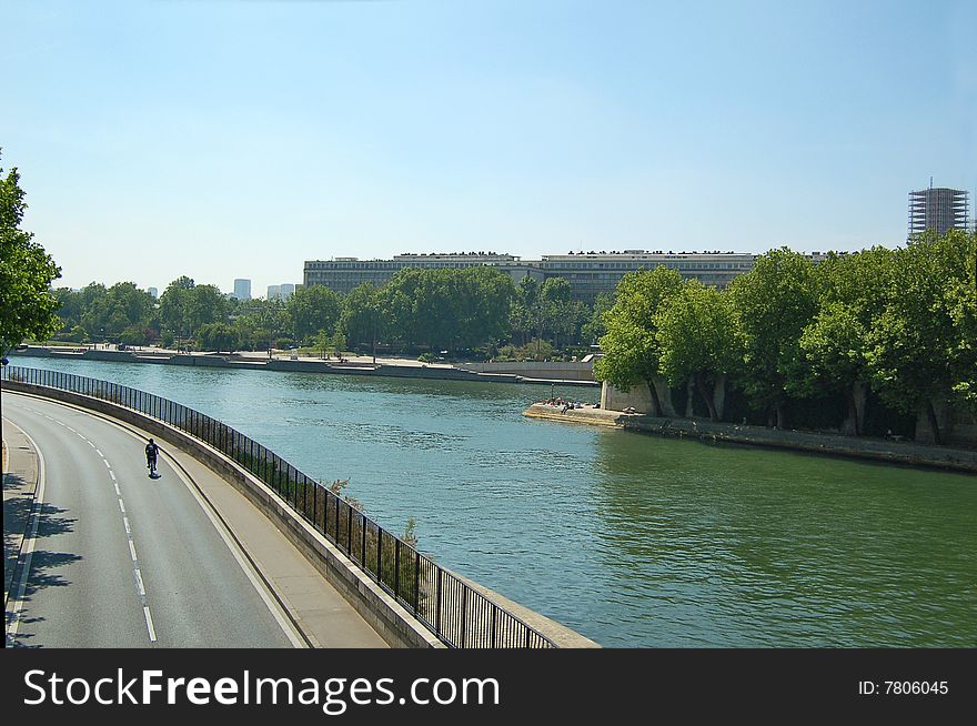 View to Paris and the river to seine