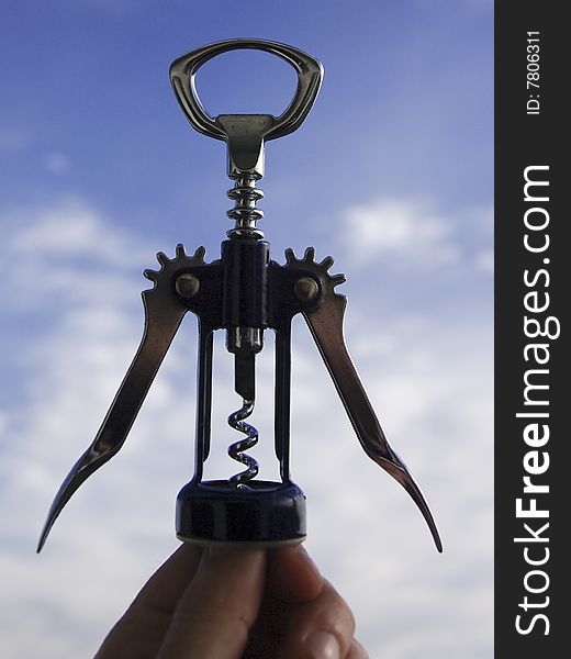 Objects with the background of a blue sky with clouds. Objects with the background of a blue sky with clouds