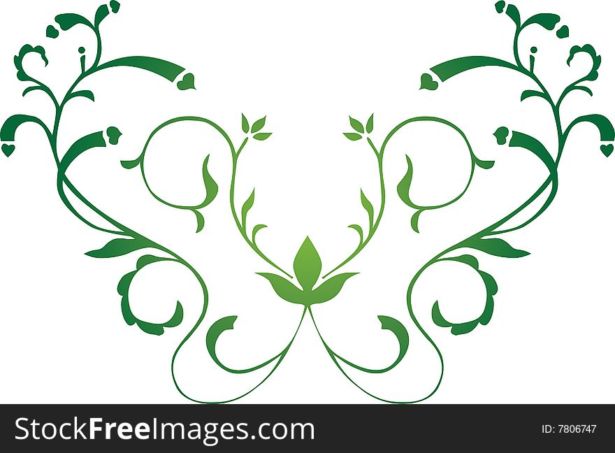 Abstract floral decoration vector illustration