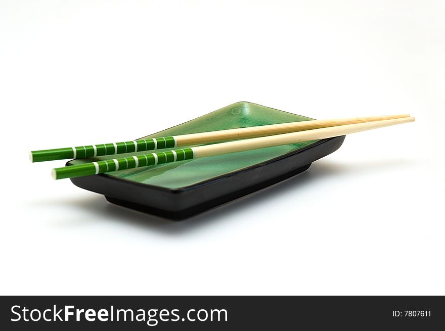 Utensils for a Japanese sushi