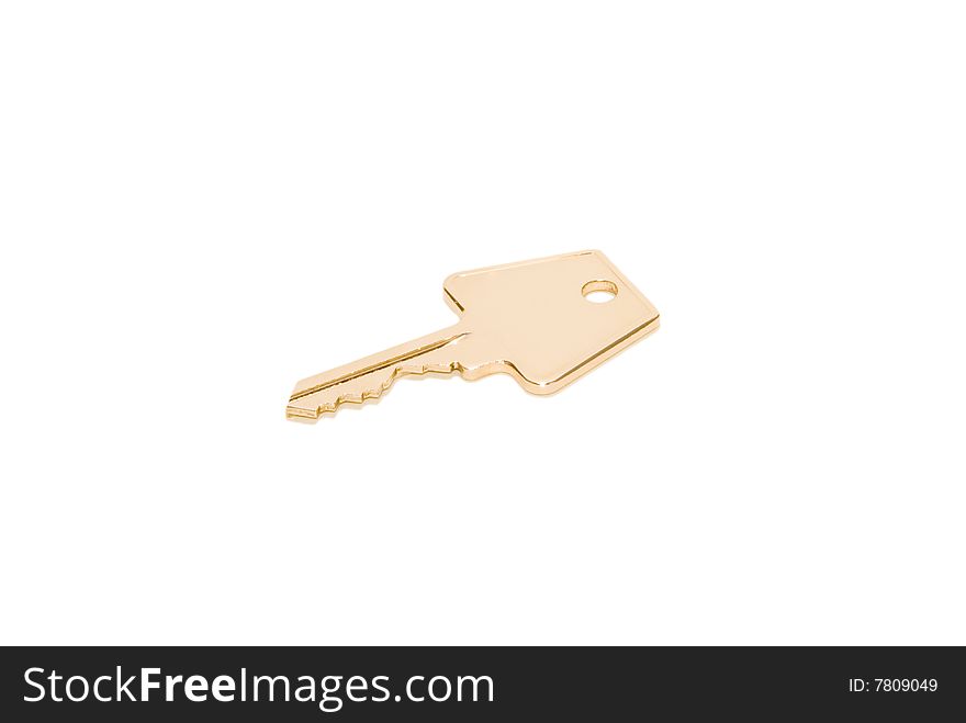 A gold in color key isolated on a white background. A gold in color key isolated on a white background.