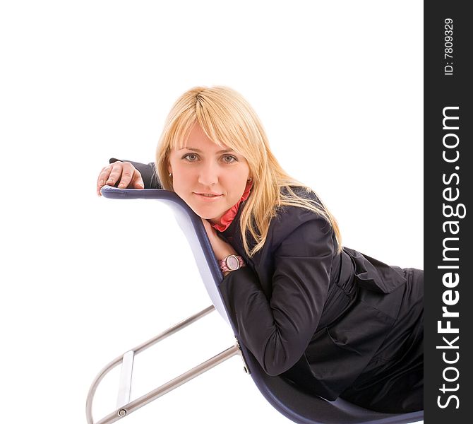 Portrait Of Attractive Businesswoman On Chair