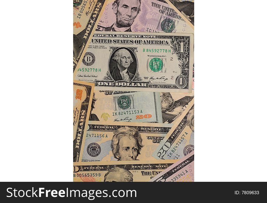 Background made of new americal dollar banknotes