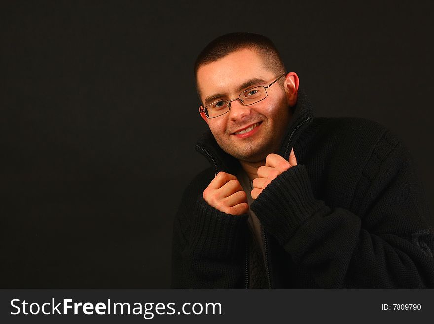 Young relaxed casual man with a smile. Young relaxed casual man with a smile