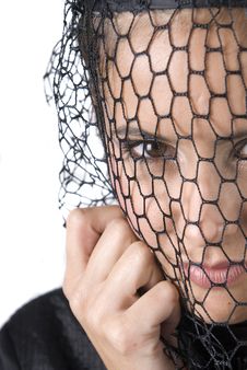 Young Widow With Black Clothes Stock Image Young Widow With Black Clothes Stock Image