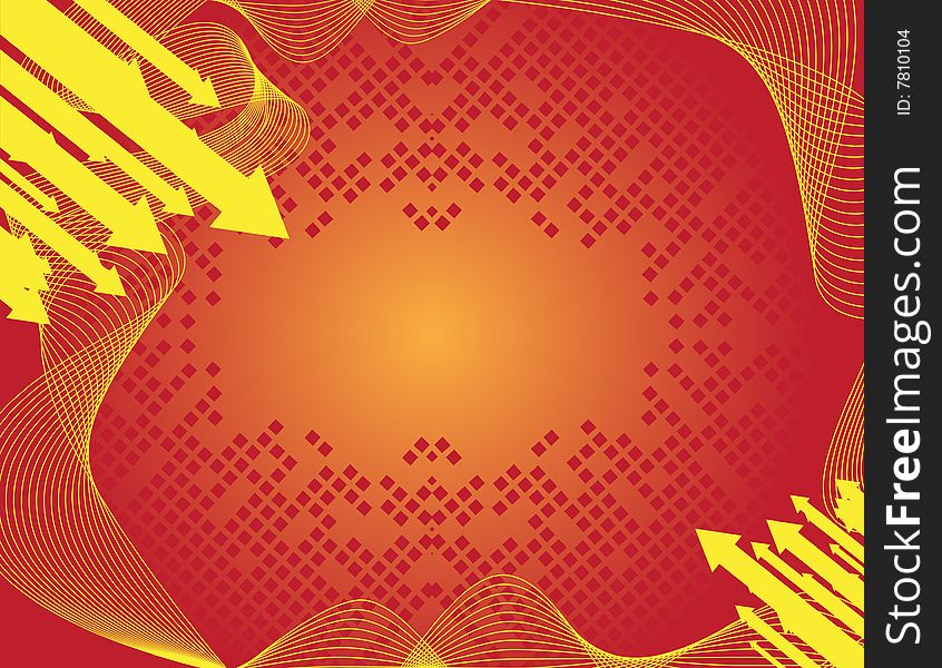 Red and yellow abstract background with place for your text