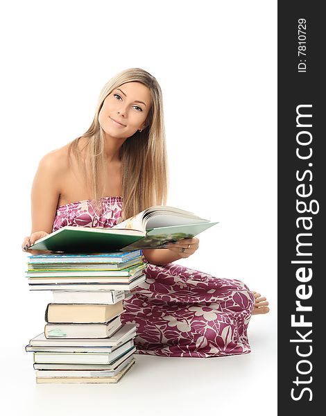 Portrait of a pretty student. Shot in studio. Portrait of a pretty student. Shot in studio.