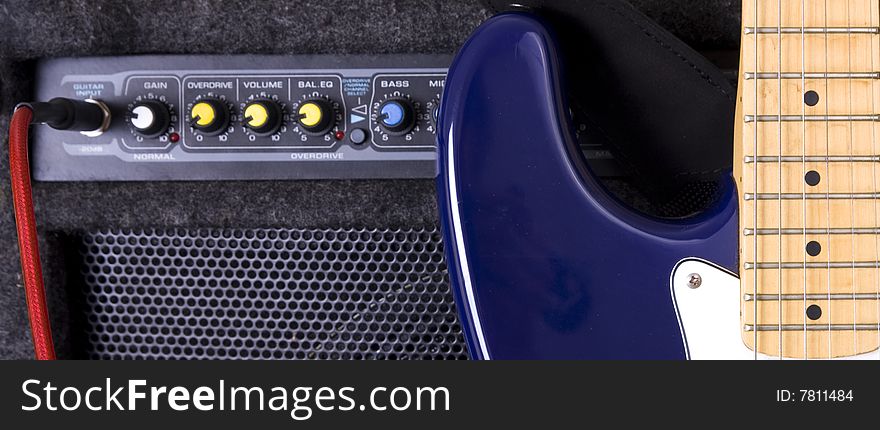 Knobs on a guitar amplifier