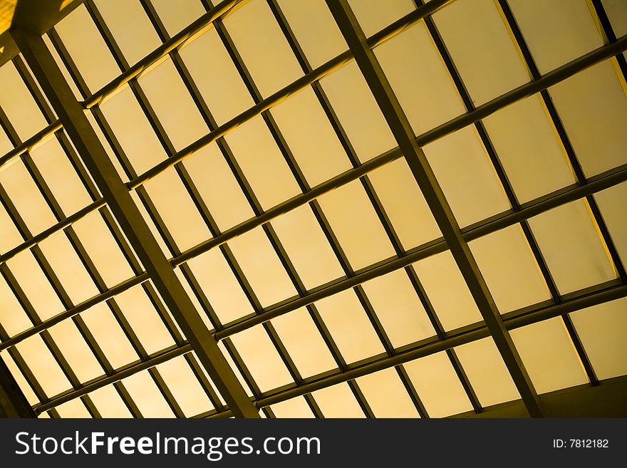 A complex modern roof,modern architecture glass dome in beijing