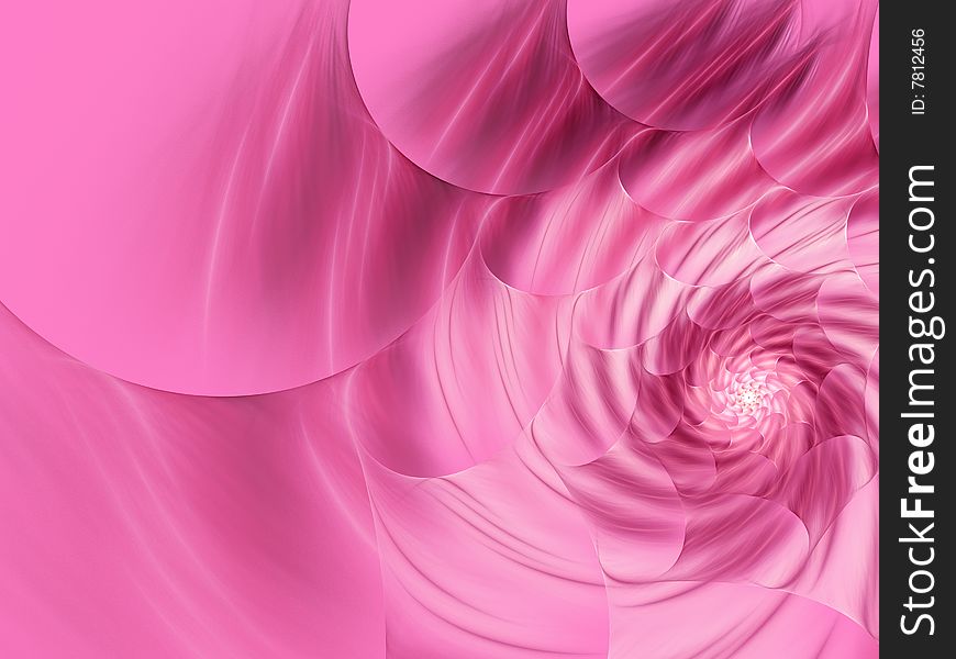 Abstract futuristic illustration in pink background