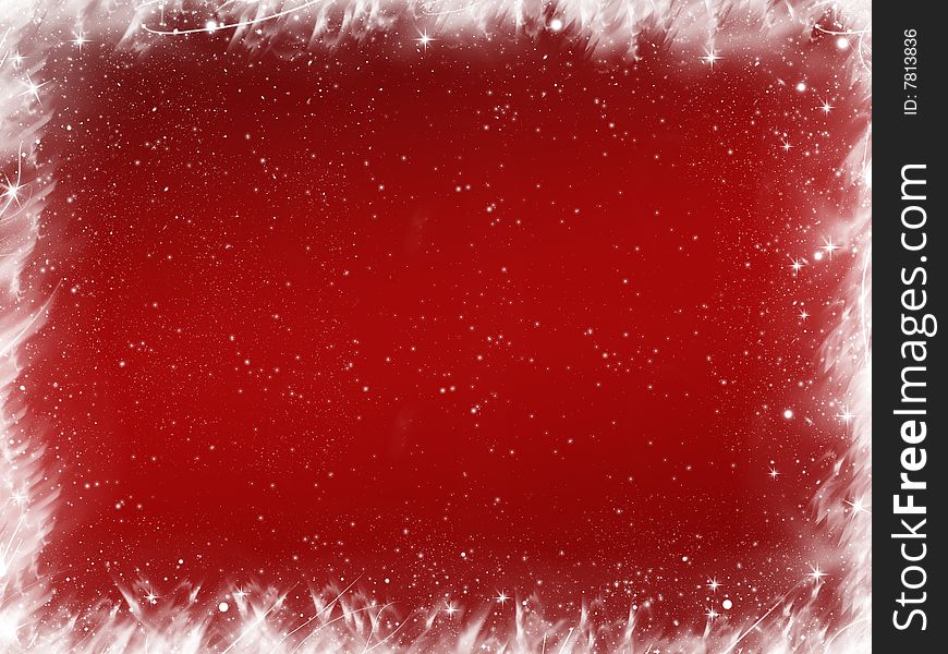 Red background with copyspace and stars