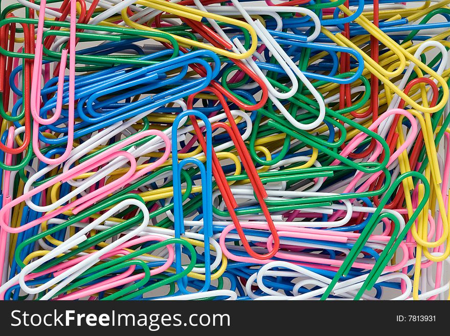 Multicolored paper clips for background. Multicolored paper clips for background.