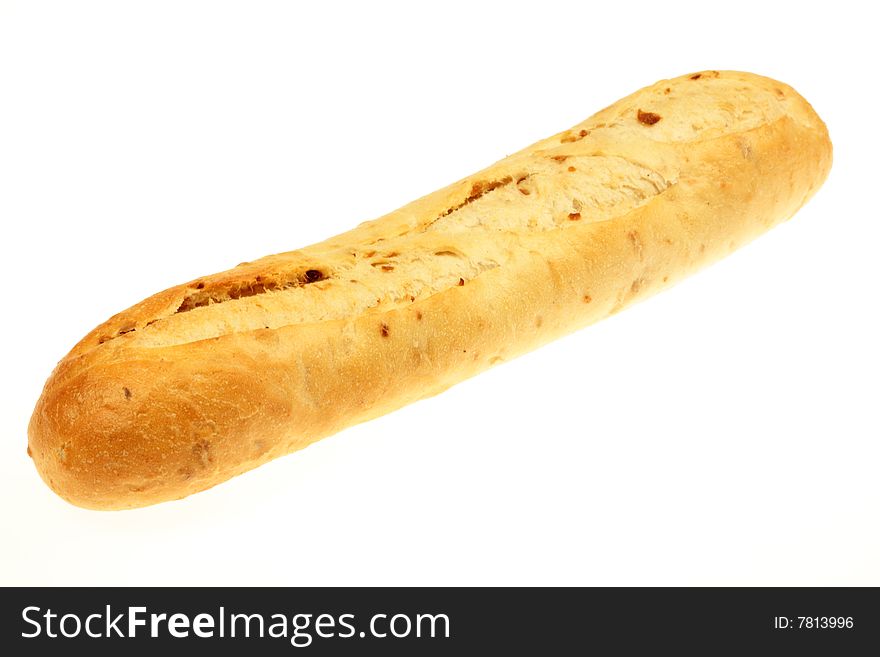 Baguette on a white background. Baguette on a white background.