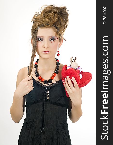 Girl Holding A Valentine S Present