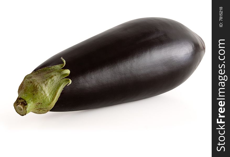 Eggplant isolated with clipping path. With shodows. Studio work.