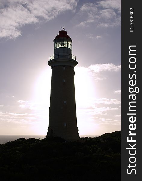Cape Du Couedic Lighthouse taken on Kangaroo Island, Australia at dusk.