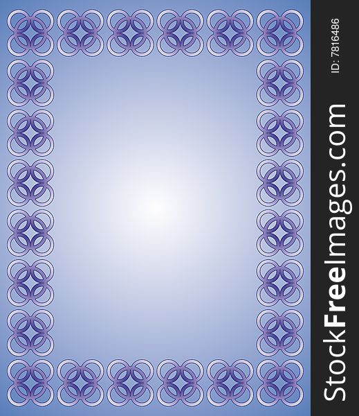 Delicate Blue Frame - Vector