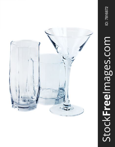 Isolated abstract group glass wineglass. Isolated abstract group glass wineglass