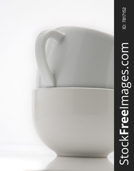 Crop image of empty ceramic coffee cup. Crop image of empty ceramic coffee cup