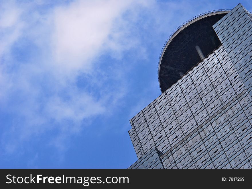 New construction in the sky clouds background. New construction in the sky clouds background