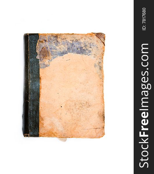 Grunge book cover isolated on white background