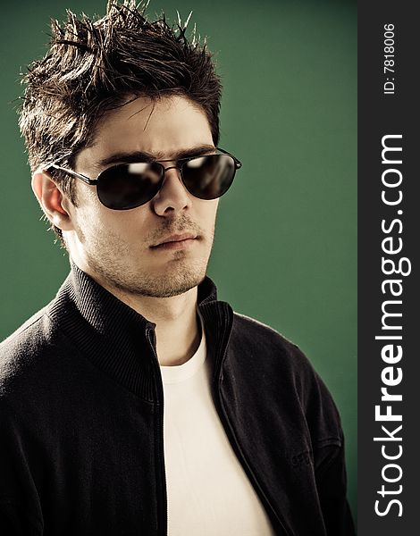 Portrait of a young man, studio shot