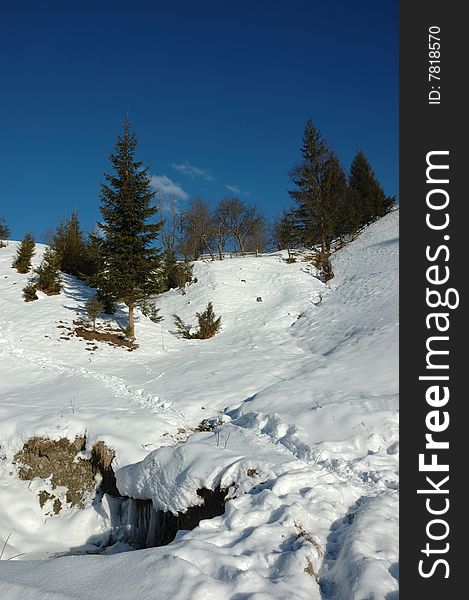 Winter in the Carpathian mountains