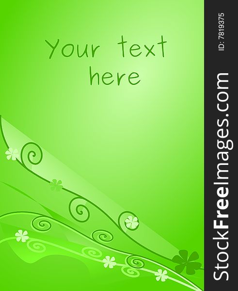 Business illustration with flower and sample text. Business illustration with flower and sample text