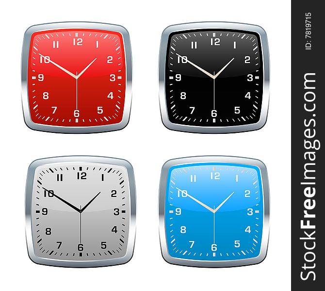 Set of wall clock vector