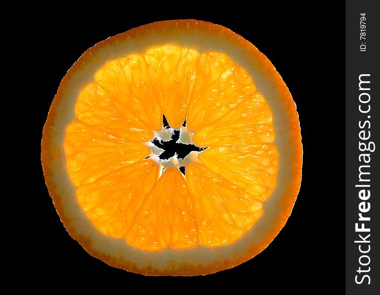 We divided an orange, it is a lot of us and it one, cut it on segments, wrung out juice, crusts dried, received a smell tasty, we looked at its light