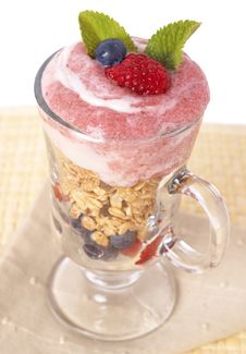 Healthy Breakfast With Muesli And Yoghurt Stock Image Healthy Breakfast With Muesli And Yoghurt Stock Image