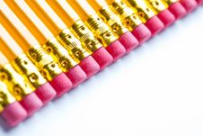 Yellow Pencils With A Rubber On The End Royalty Free Stock Photo Yellow Pencils With A Rubber On The End Royalty Free Stock Photo