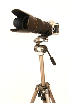 Professional Glass On The Tripod Royalty Free Stock Photography