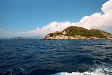 Lighthouse On Island Royalty Free Stock Image Lighthouse On Island Royalty Free Stock Image